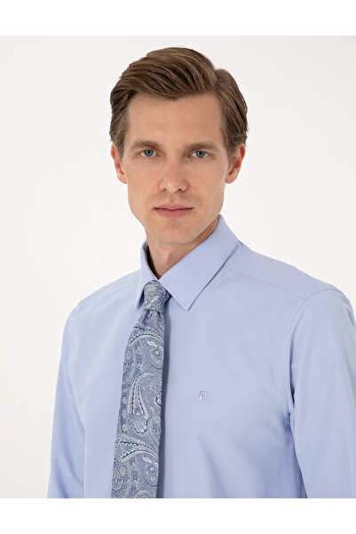 Pierre Cardin Mavi Regular Fit Uzun Kollu Basic Gömlek 50316742-VR036