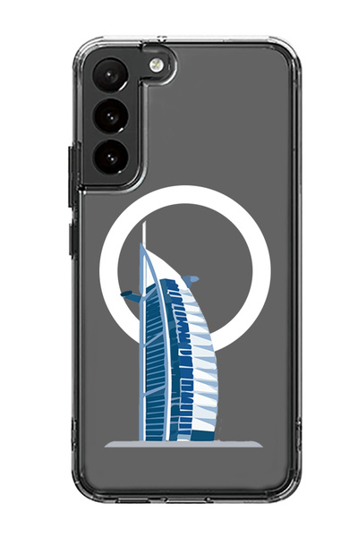 Theodor غلاف لهاتف سامسونج جالاكسي إس 23 مقاس 6.1 بوصة، متوافق مع ماج سيف، جراب مقاوم للصدمات، برج العرب