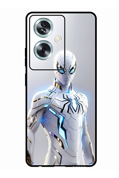 Theodor جراب واقٍ مضاد للخدش والصدمات لهاتف Oppo A2 أبيض سبايدر مان