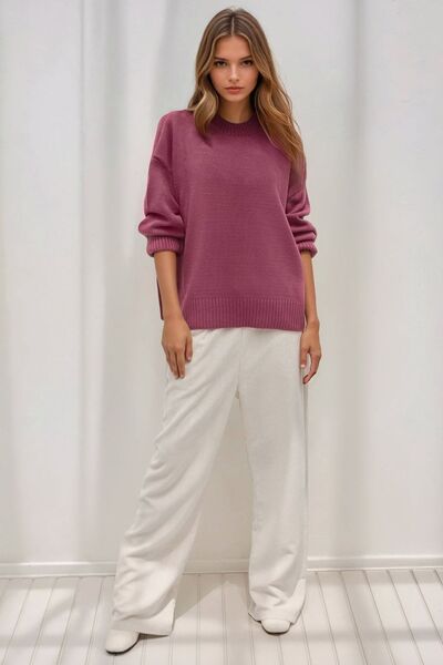 Hiccup Crew Neck Relax Fit Soft Knitwear Sweater