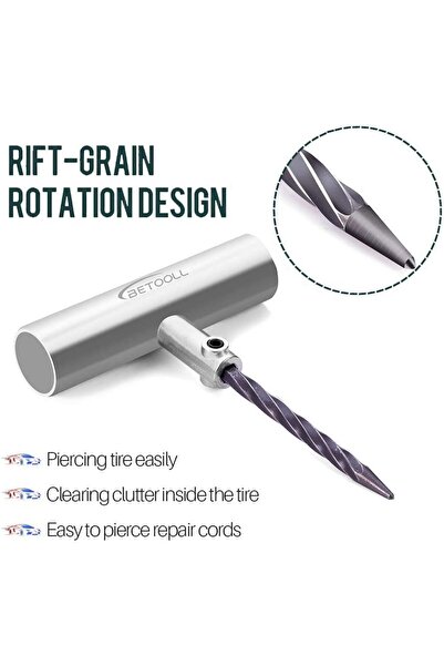 erorex Tire Repair Kit, 24 Pcs Tire Patch Kit Plugs Fix Punctures Plug Flats Car, Motorcycle, Atv, Jeep,