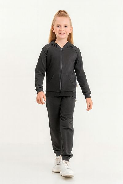 AHENGİM Girls - Boys Basic Zippered School Tracksuit Set Ak0785