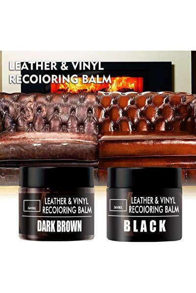 erorex 2Pcs Leather Recoloring Balm, Black & Dark Brown - Restores, Conditions, Repairs Leather Color
