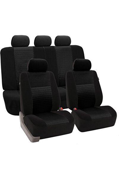 erorex Car Seat Covers Full Set Black 3D Air Mesh - Universal Fit, Automotive Seat Covers, Low Back Front