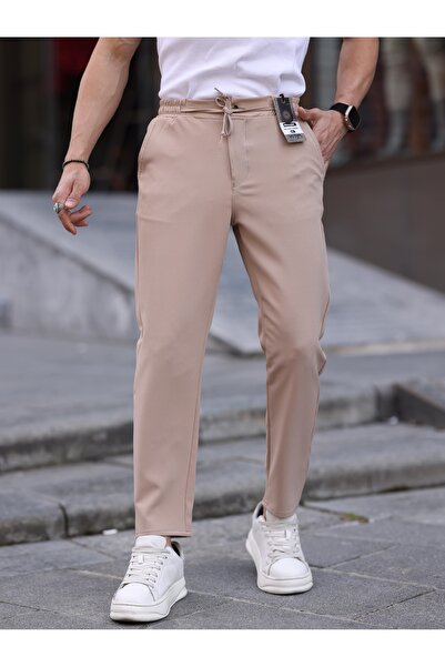 Wkm Denim Pantaloni Jogger pentru bărbați, cu elastic lateral, confortabili