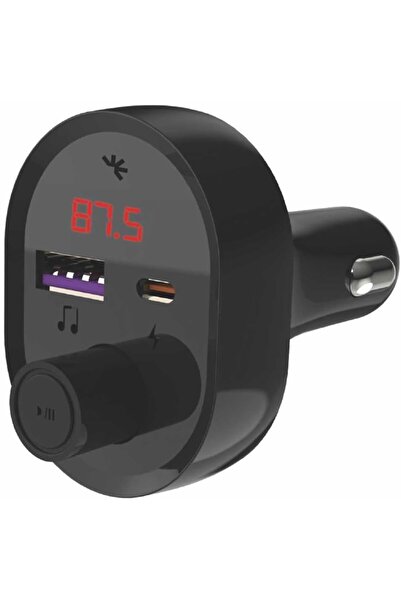 erorex شاحن سيارة ومشغل ام بي ثري وبلوتوث مع منافذ شحن متعددة بقوة 20 واط، مع كابل شحن ايفون من النوع سي