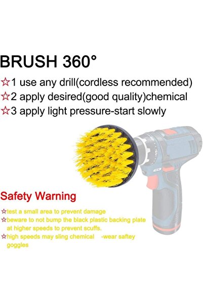 erorex Scrub Brushes Drill Attachment Kit - 3 Pieces