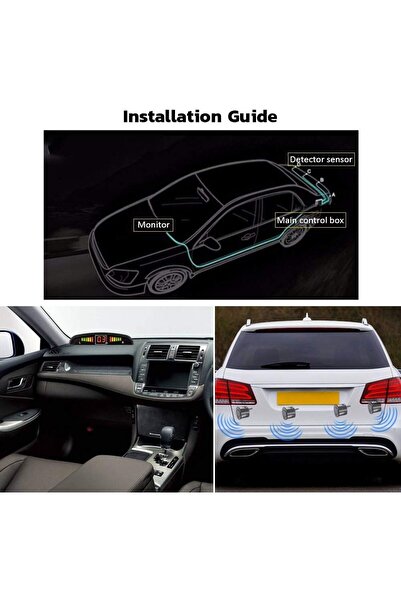 erorex Car Parking Sensor Black Color With Led Display Audio Alarm