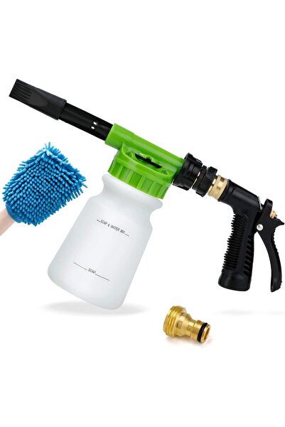 erorex مسدس رغوة غسيل السيارات، بخاخ صابون، موصل نحاسي 3/8 بوصة، وقفازات غسيل، ترشيح مزدوج، 6 مستويات