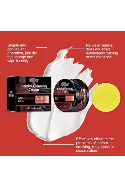 erorex Leather Cleaning Paste Sponge, Multifunctional Leather Care Cream Car Interiors, Furniture, Shoes –