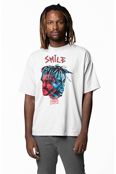 Fuddy Moda Tricou unisex Smile 999 scris, tricou oversize Juice WRLD și The W...
