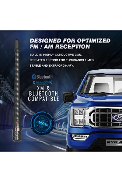 erorex هوائي متوافق مع فورد F150 (2009-2019) | هوائي مطاطي بديل 7 بوصات | مصمم بشكل مثالي
