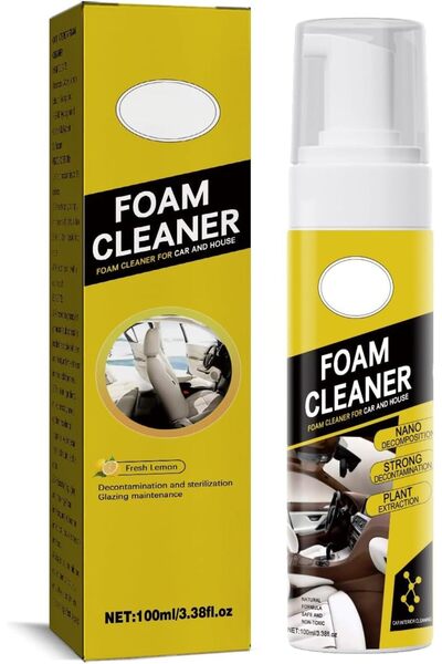 erorex 120Ml Car Multipurpose Foam Cleaner Spray, Leather Cleaner Lemon Scented All-Purpose Household