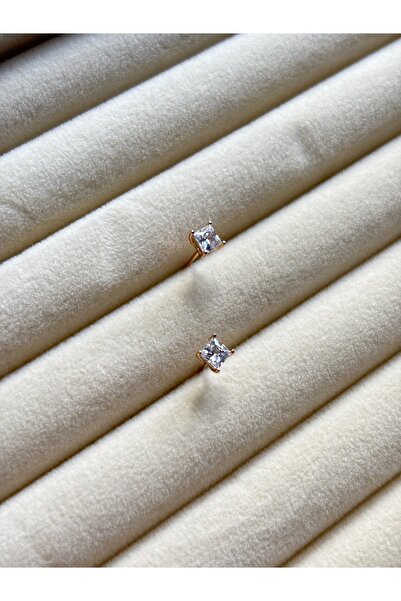 lotusbybuket Vip Steel Zircon Solitaire Earrings