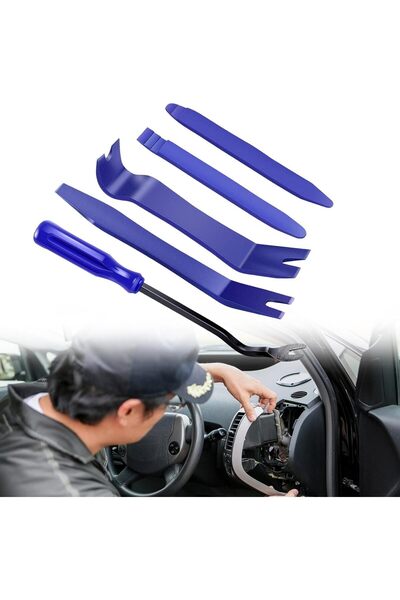 erorex 5 Pcs Auto Trim Removal Tools Kit,Interior Door Panel Clip Fastener Removal Set Plastic Pry Tool