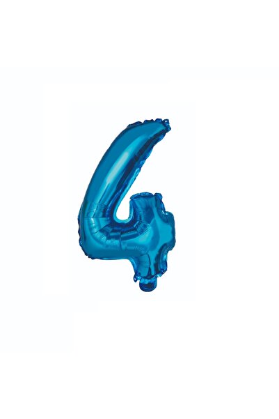 SDX Market Balon folie metalică, Numărul 4, 100 cm, Albastru