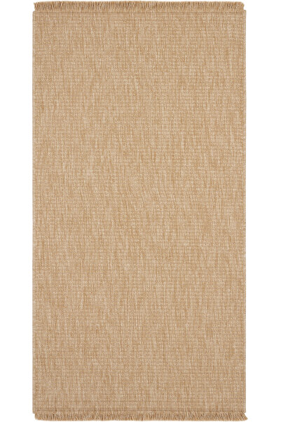 Cool Halı Mocha Bej Mutfak Halısı Kolay Temizlenen Jüt Hasır Görünüm İnce Lek...