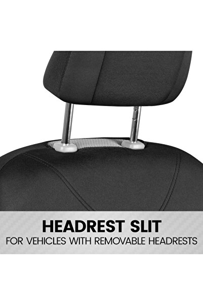 erorex Ultrasleek Universal Fit Car Seat Covers For Front And Rear - Automotive Interior Covers In Black