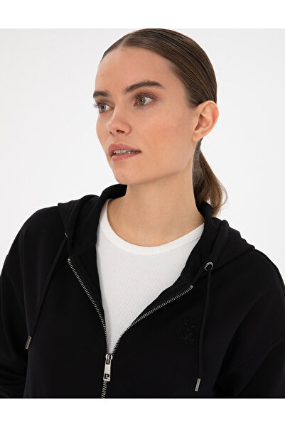 Pierre Cardin Siyah Comfort Fit Fermuarlı Sweatshirt 50314965-VR046