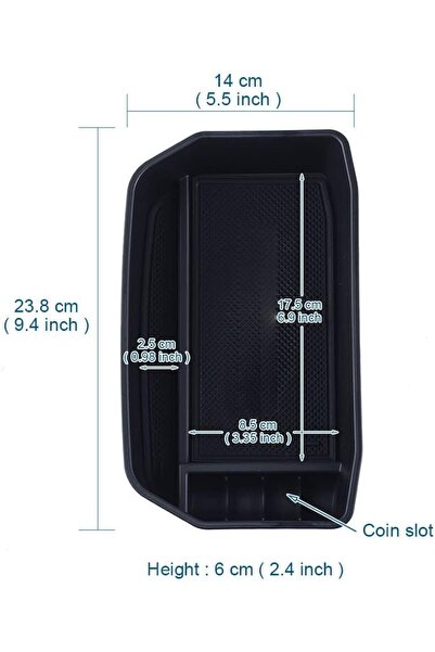 erorex Car Center Console Armrest Box Glove Box Organizer Tray Secondary Storage Compatible Toyota Land