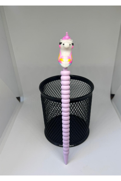 Mersi SHOP Unicorn Figürlü 0.7 mm Uçlu Kalem – 17 cm Yumuşak Tüylü Tükenmez Kalem