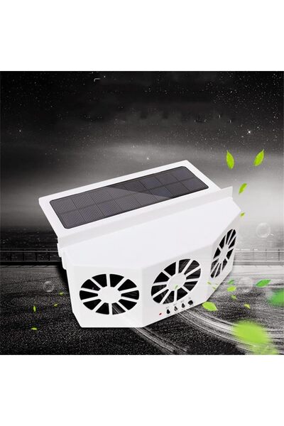 erorex Portable Solar Powered Fan Car, 12V Car Window Fan Solar Powered, Auto Solar Ventilation Fan Car,