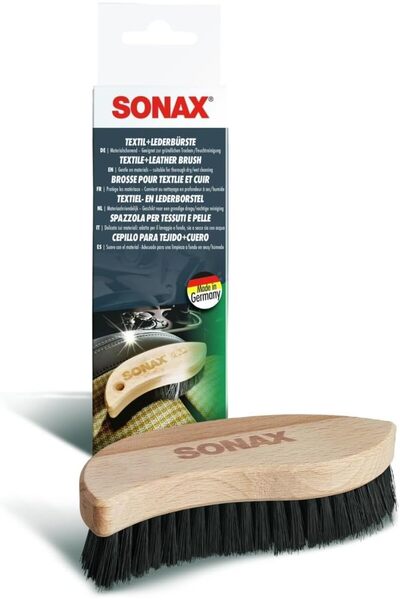 erorex Textile Leather Brush - Dry Wet Cleaning Textiles Thorough Gentle Cleaning Smooth Leather Surfaces