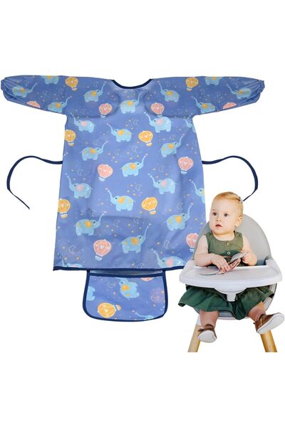 erorex Baby Weaning Bib Waterproof Anti Dirty Baby Feeding Bibs Long Sleeves Weaning Bibs Eating Attaches