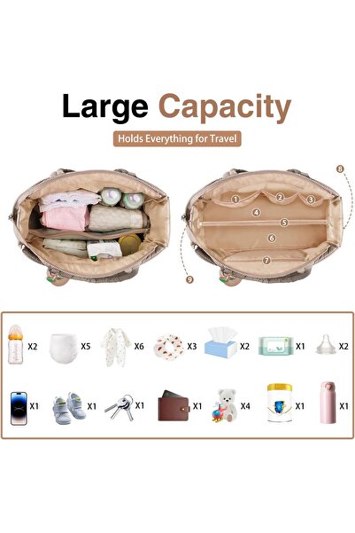 erorex Diaper Bag Tote Baby Diaper Tote Bags Crossbody Hospital Bag Travel Large Mommy Bag Silicone