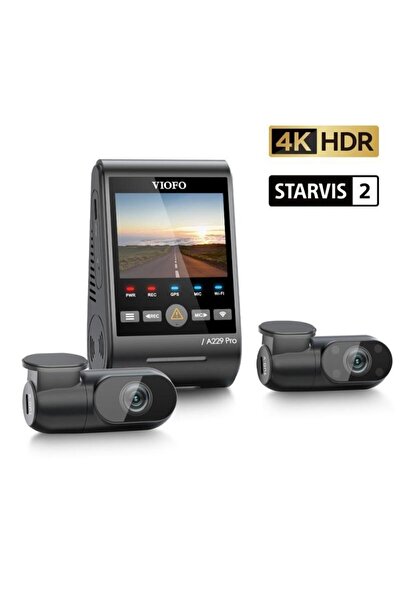 Genel Markalar A229 Pro 3 Kameralı Ön-Iç-Arka 4K+2K+1080P Hdr Sony Starvis 2 ...