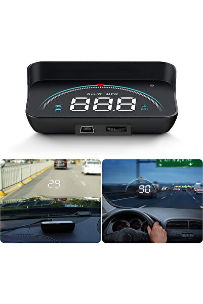 erorex شاشة عرض أمامية HUD، شاشة عرض أمامية متعددة الوظائف مقاس 3.5 بوصة، نظام تحذير من السرعة الزائدة محمول HUD