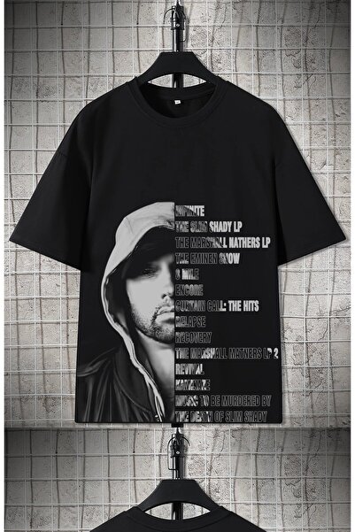 Fuddy Moda Unisex μπλουζάκι με στάμπα Eminem, μπλουζάκι με θέμα τον ράπερ Ove...