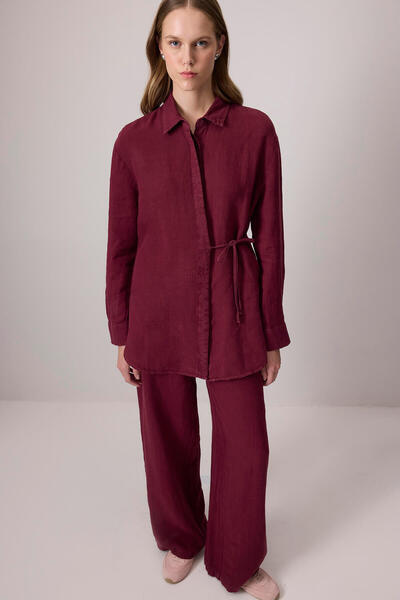 Touché Privé 100% Linen Cruvaze Shirt Pants Suit