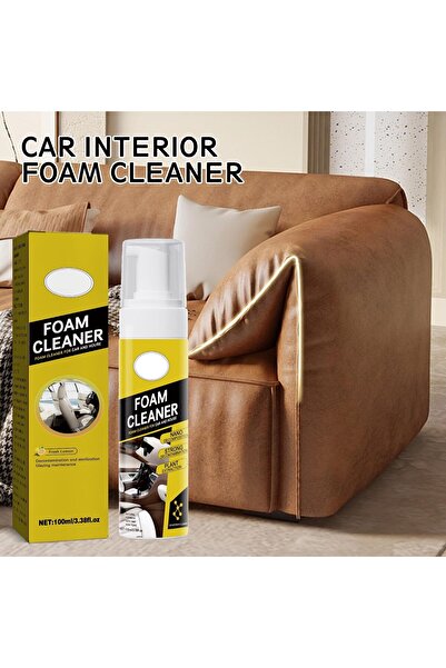erorex 120Ml Car Multipurpose Foam Cleaner Spray, Leather Cleaner Lemon Scented All-Purpose Household