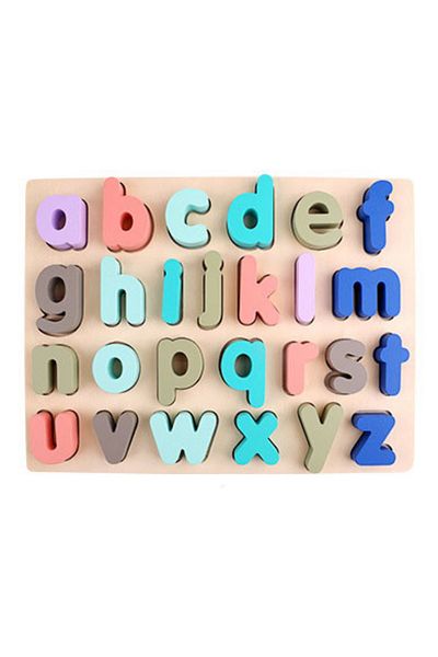 SDX Market Puzzle 26 pieces, Alphabet Hand Lettering, Pastel