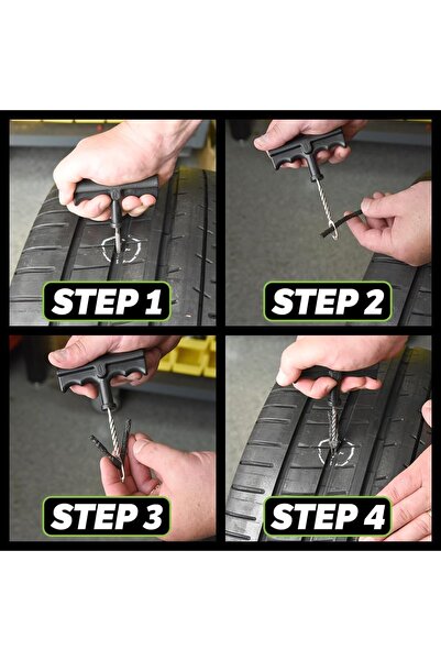 erorex 20133 Tire Repair Tackle Kit, Large, Contains Strings, Tools And Pencil Gauge, 9 Pieces