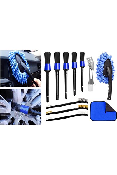 erorex مجموعة فرش تنظيف السيارات، 11 قطعة من فرش تنظيف السيارات الداخلية، 5 فرش تنظيف سيارات، 3 فرش سلكية،