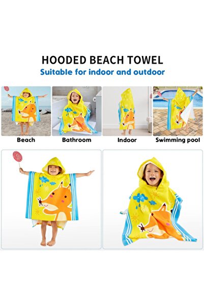 erorex Hooded Baby Towel Baby Beach Towels Thicker Hooded Beach Bath Towel Washcloths Ultra Absorbent