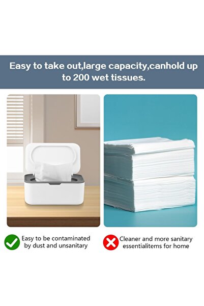 erorex Wipes Dispenser Case Box Baby Wipes Box Dispenser Dry Wet Tissue Paper Case Holder Tissue Storage