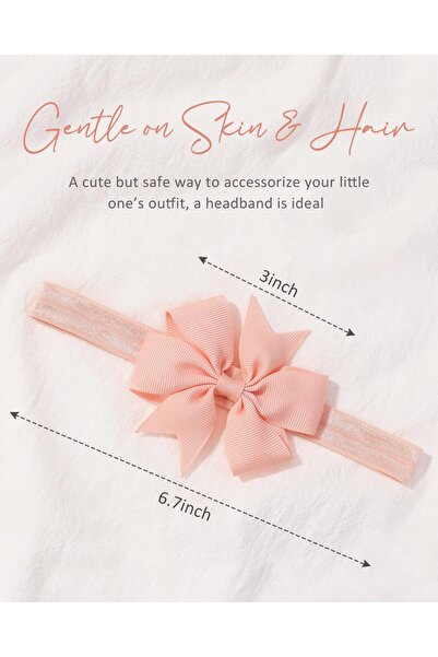 erorex 40Pcs Baby Girls Grosgrain Ribbon Hair Bows Headbands 3" Hair Band Hair Accessories Infants Newborn