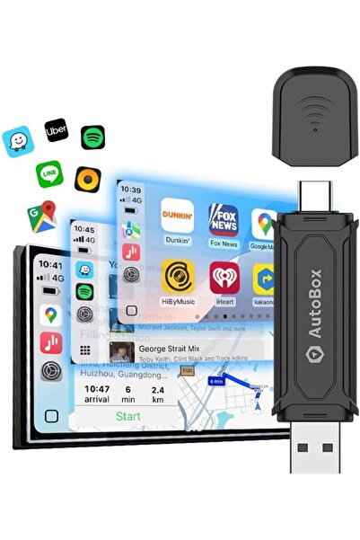 erorex محول ميني ٥ بي اللاسلكي لتقنية كار بلاي - حسّن تجربة كار بلاي اللاسلكية في سيارتك | توصيل وتشغيل، منفذ USB من النوع C أو