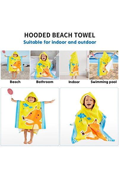 erorex Hooded Baby Towel Baby Beach Towels Thicker Hooded Beach Bath Towel Washcloths Ultra Absorbent