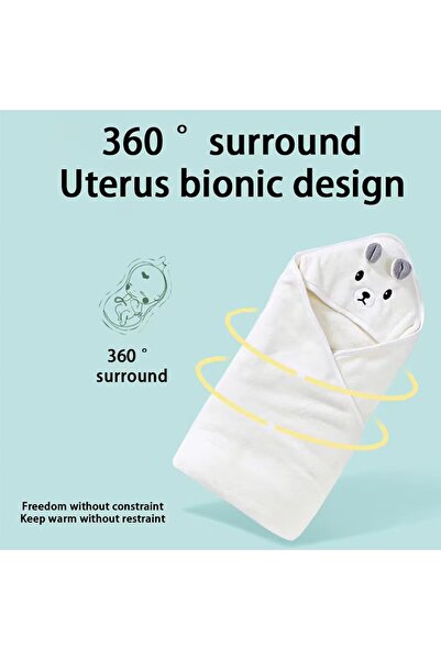 erorex Baby Bath Blanket Large Hooded Towel 80X80Cm Baby Bath Towel Animal Design Cotton Baby Bath Towel