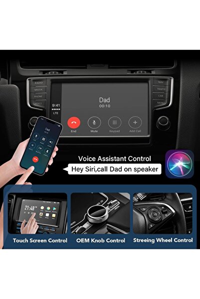 erorex محول كار بلاي لاسلكي لأجهزة آيفون، ترقية 2024 لمحول كار بلاي لاسلكي من آبل، تحويل سلكي إلى لاسلكي