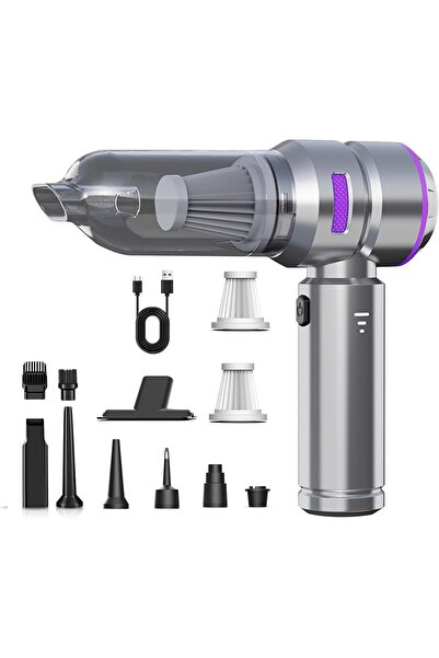 erorex 4--1 مكنسة كهربائية ومنفاخ هواء محمولة لاسلكية للسيارة، شفط قوي 22000 باسكال، محرك بدون فرشاة، 130000 دورة في الدقيقة