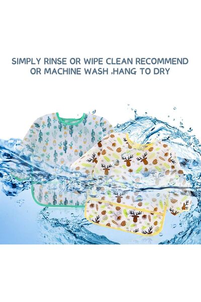 erorex 5 Pcs Long Sleeved Baby Toddler Bibs Waterproof Sleeved Bib 3 24 Months