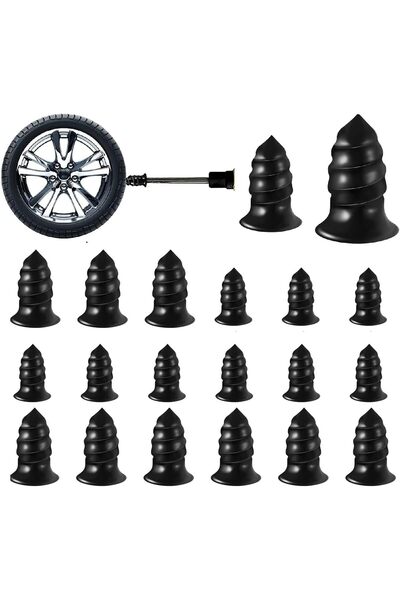 erorex Tire Repair Rubber Nails Kit,20 Pieces Car Tire Fast Repair Nails Screwdriver, Vacuum Tire Nails