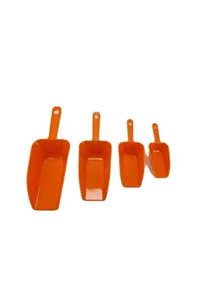 VİALEX Spade Set of 4 Food Shovel, Flour, Sugar, Food, Pulses, Detergent Shovel, Measuring Shovel
