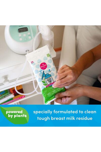 erorex Baby Breast Pump Wipes By 25 Count Fragrance Free Plant Based & Hypoallergenic Breast Pump Wipes