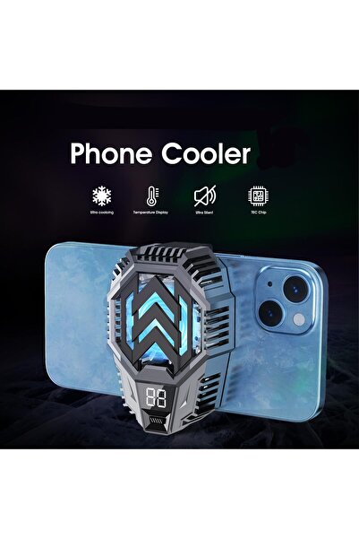 erorex Phone Cooler Temperature Display - Advanced Cooling Technology, Twin Turbine Cooling, Ultra Silent,
